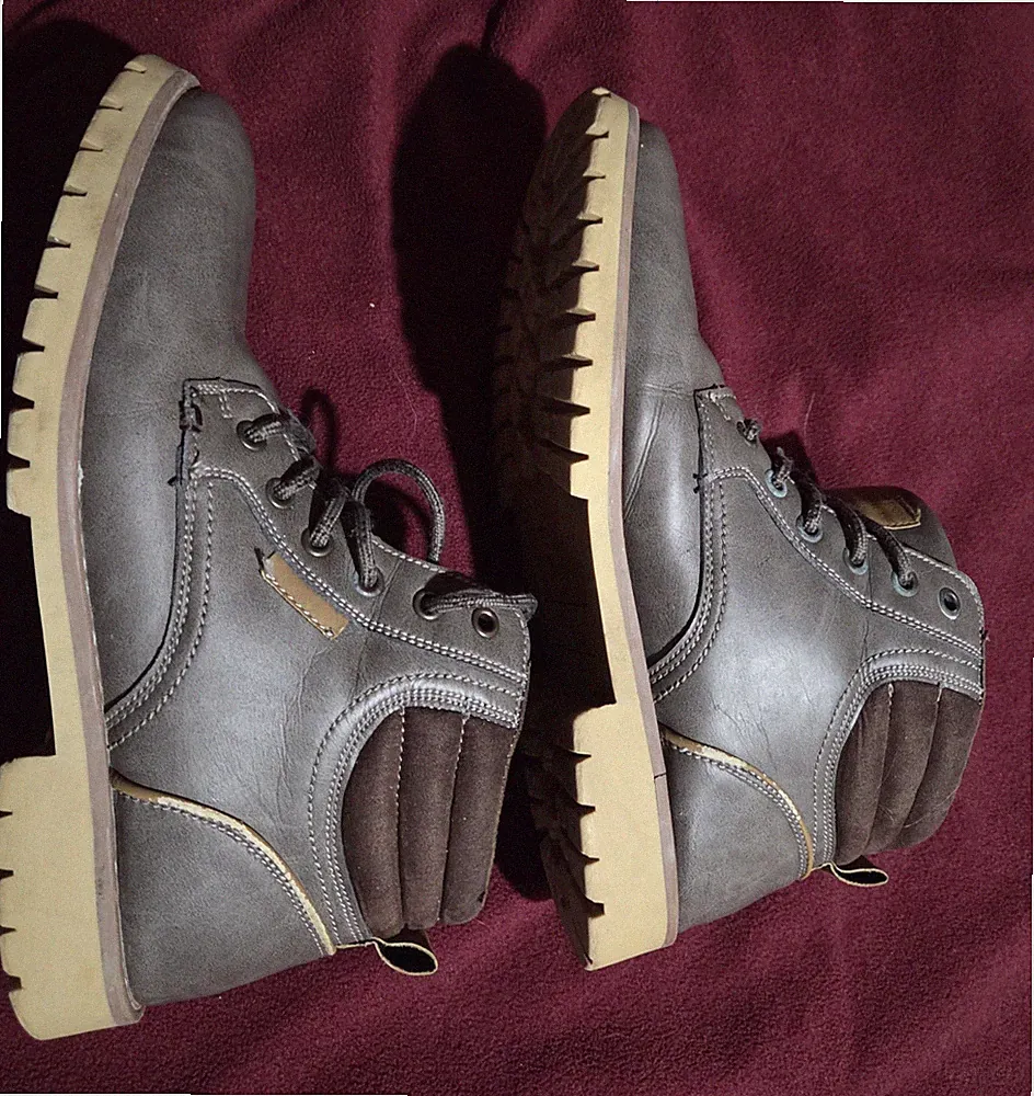 Men Size 9, Heavy Duty Hiking and Snow Boots Mod BS 36-1, Women Size 11.5 Gray