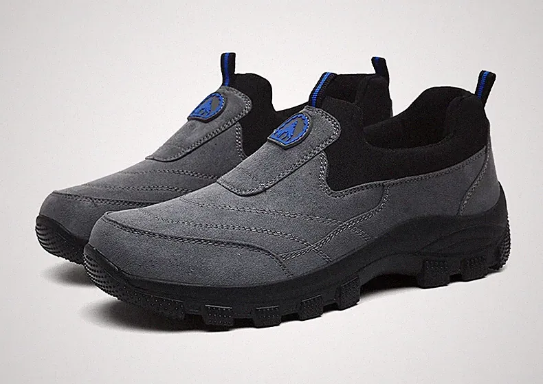 Men Sneakers Outdoor Walking Casual Shoes Comfortable Hiking Boots Slip on