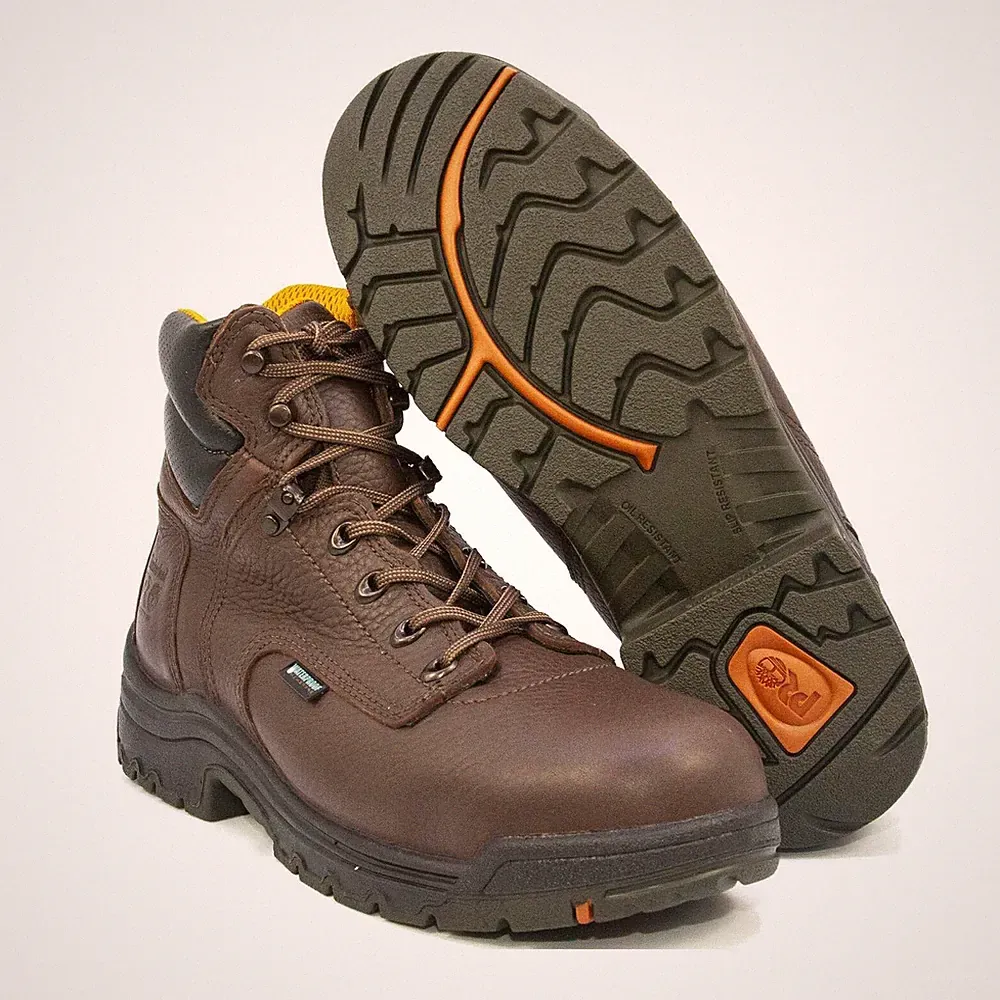 Men Timberland PRO Titan 6" Alloy Safety Toe Abrasion Slip Resistant Work Boots