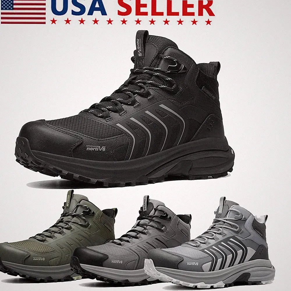 Men Waterproof Hiking Boots Lightweight Outdoor Trekking Camping Climbing Shoes