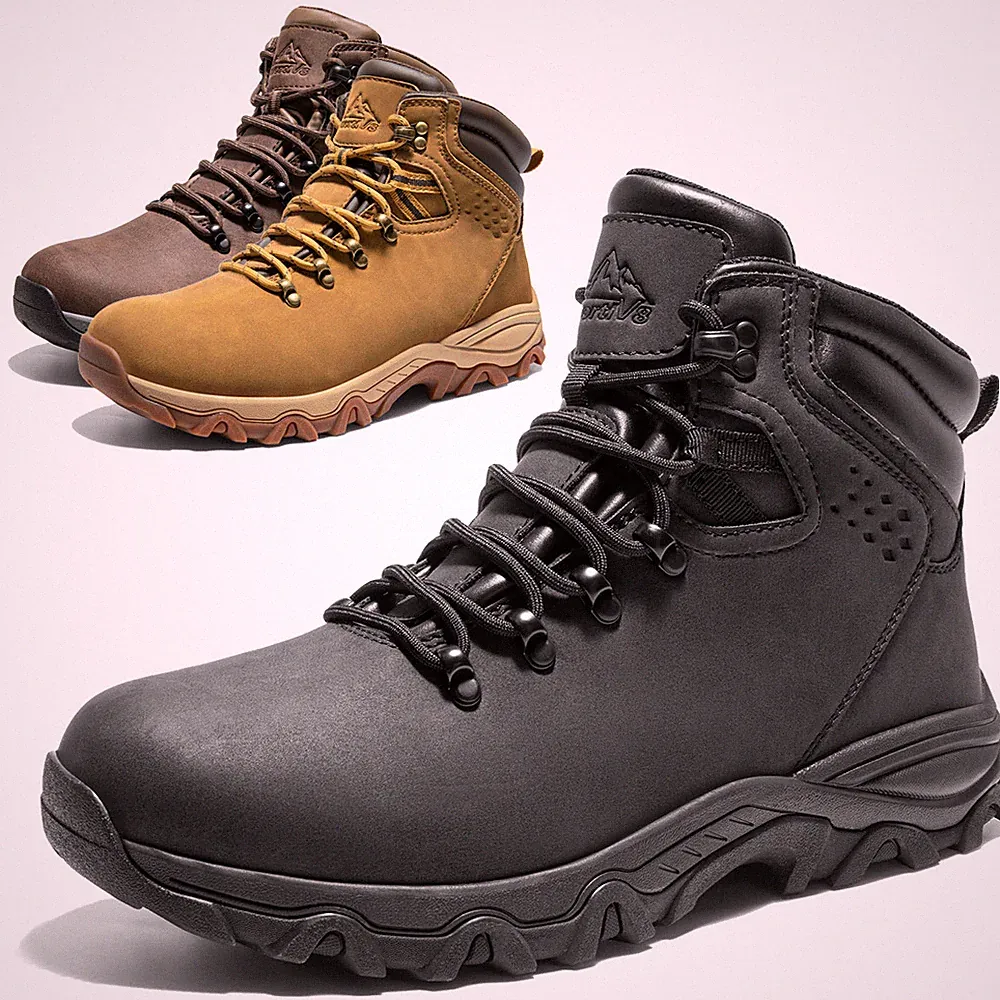 Men Waterproof Hiking Boots Snow Boots Outdoor Non-Slip Winter Warm Ankle Boots