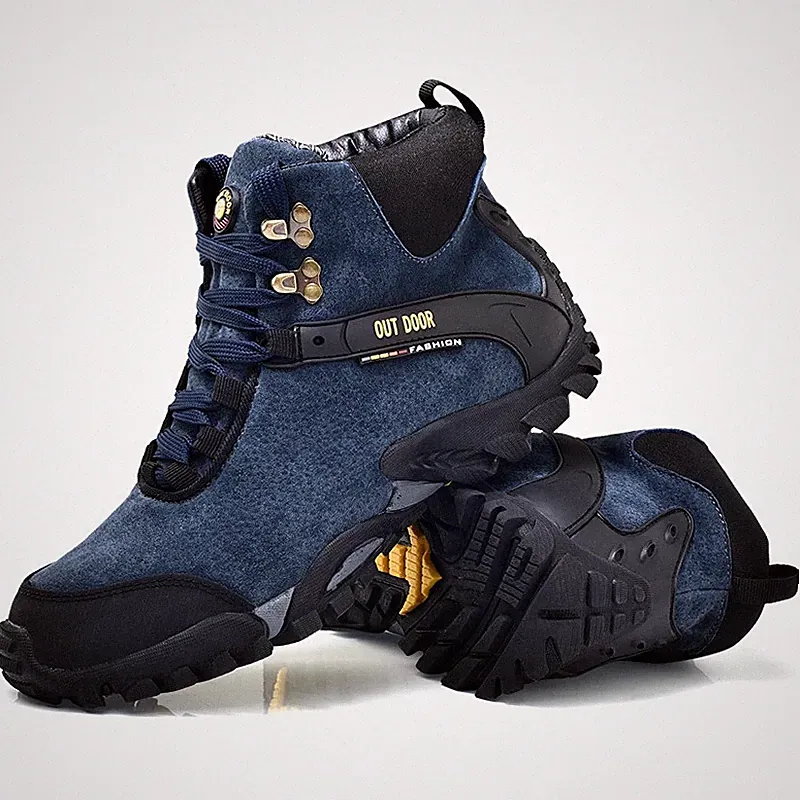Men Waterproof Trekking Boots Wear-resistant Camping Sneakers Winter Snow Shoes