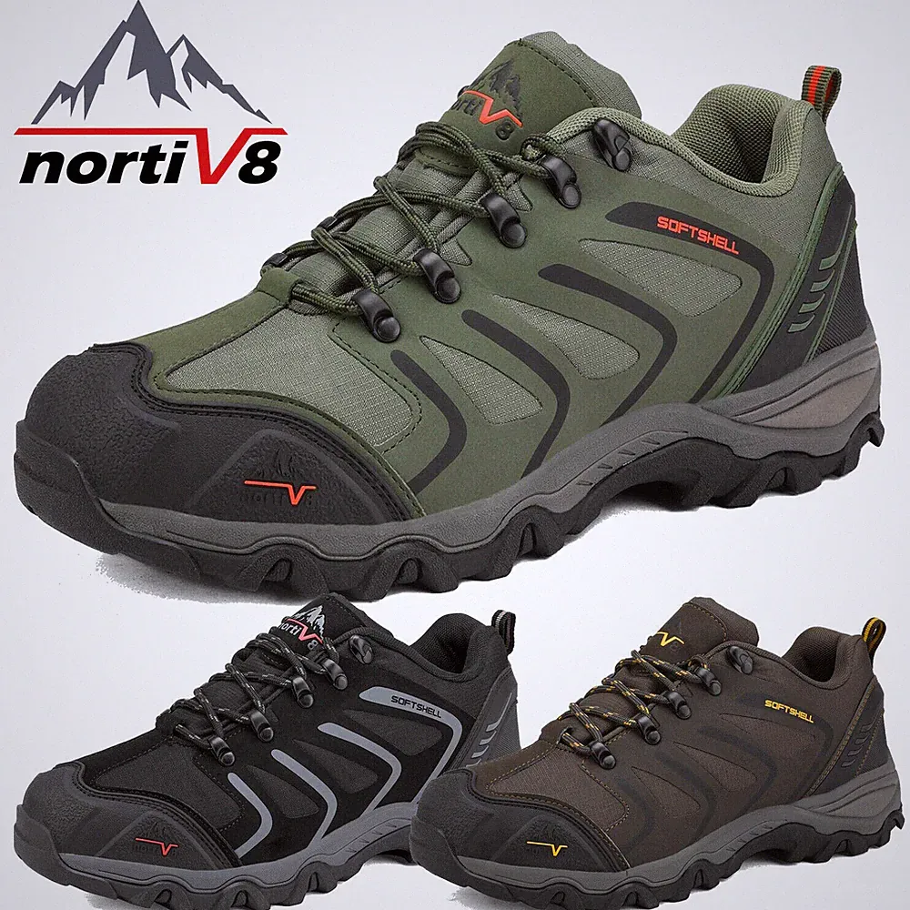 Men WIDE SIZE Hiking Shoes Low Top Waterproof Trekking Trails Work Shoes