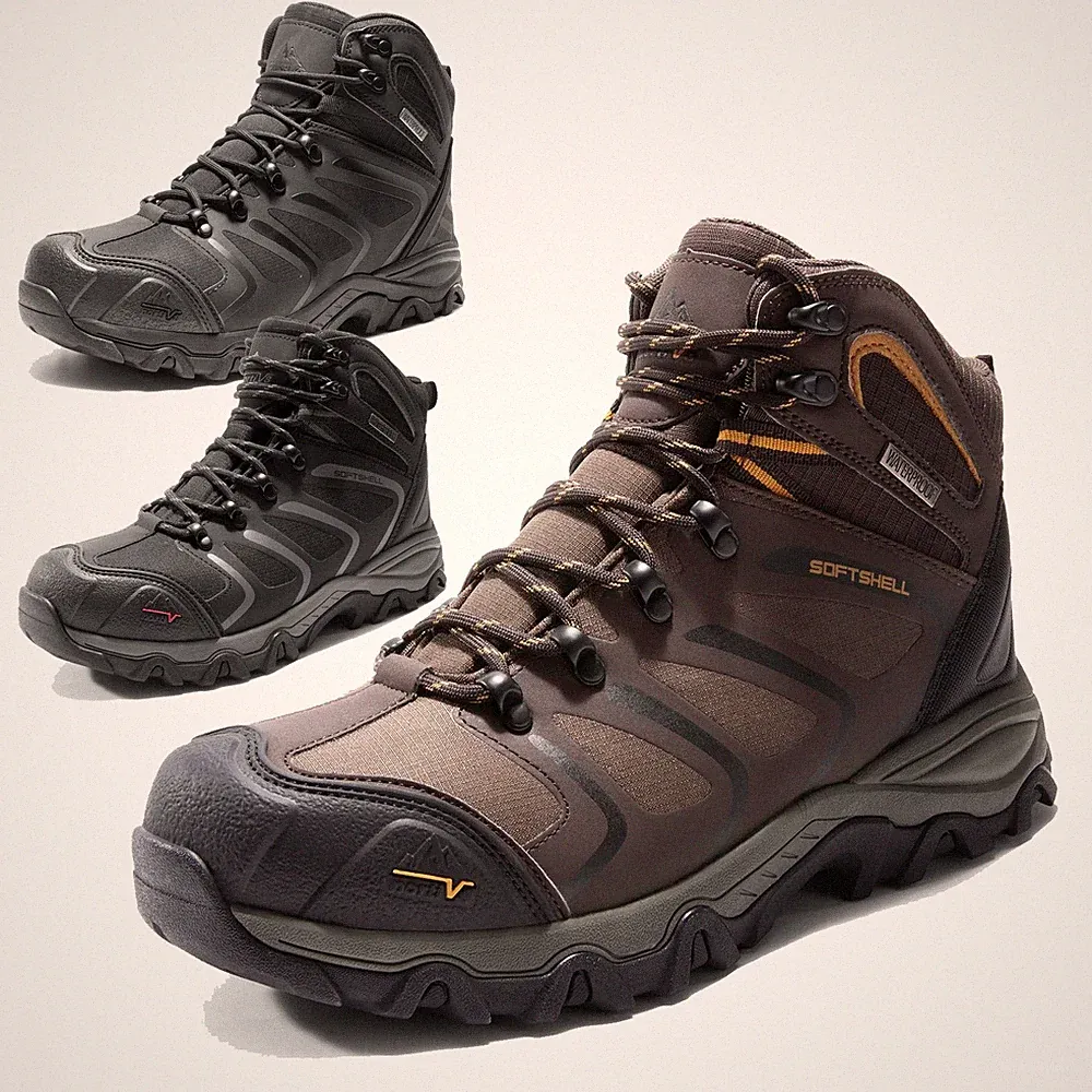 Men Wide Size Work Boots Steel Toe Cap Waterproof Safety Hiking Trail Shoes US