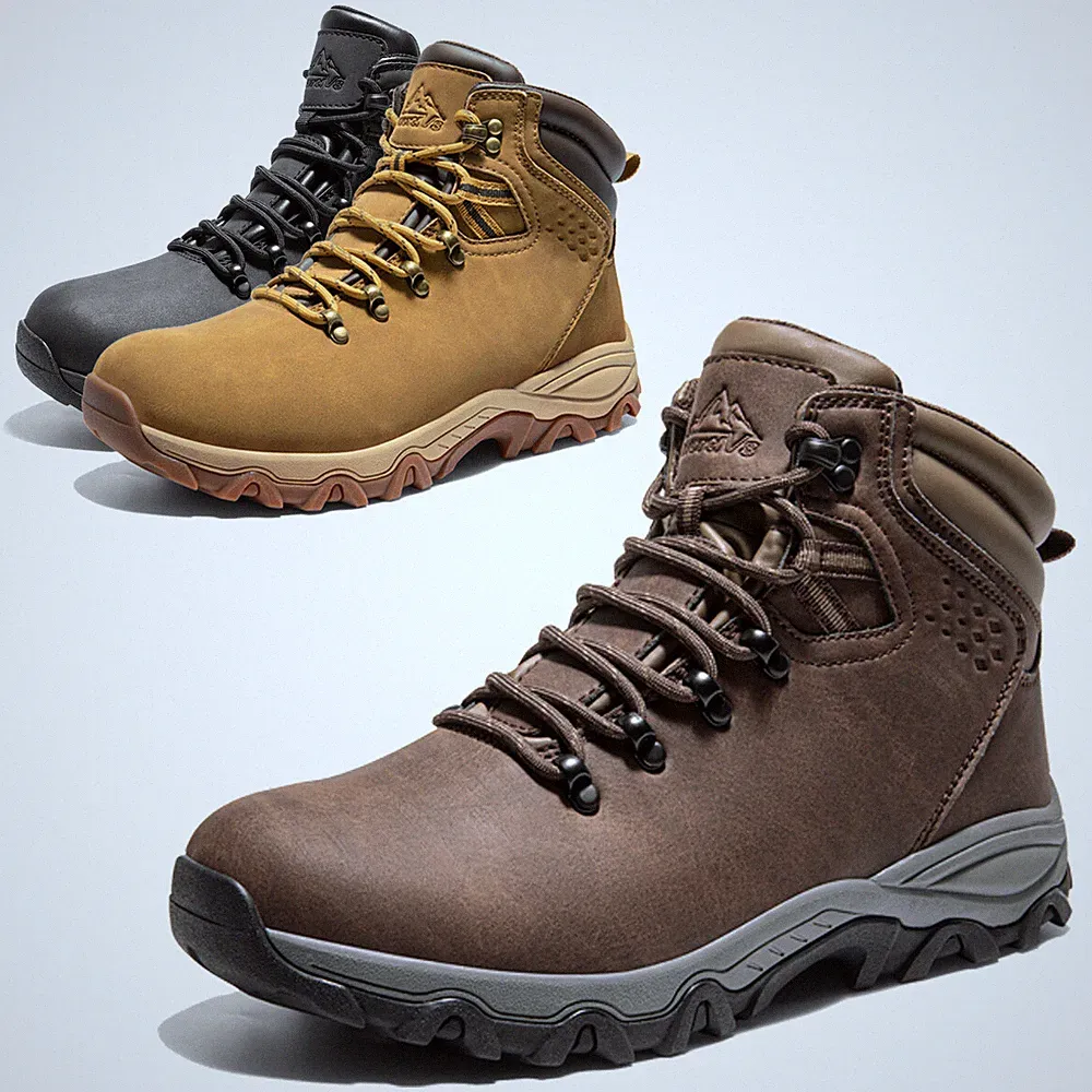 Men Winter Snow Boots Insulated Waterproof Outdoor Hiking Snow Boots