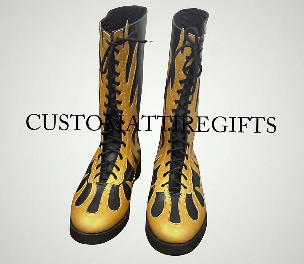 Men Women Wrestling Custom Boots, Cowhide Leather Wrestling Boots