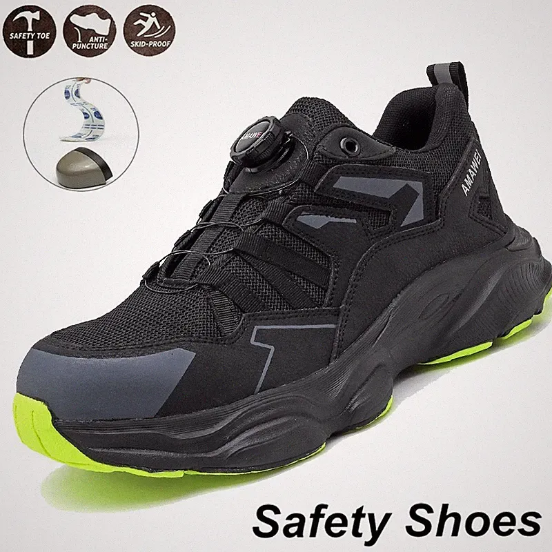 Men work hiking boots sneakers advanced non-slip traction Safety shoes workout