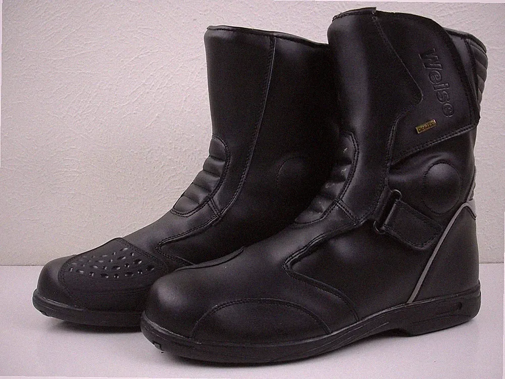Mens 13 47 Weise Highway Motorcycle Boots Black Leather Riding Waterproof Dintex