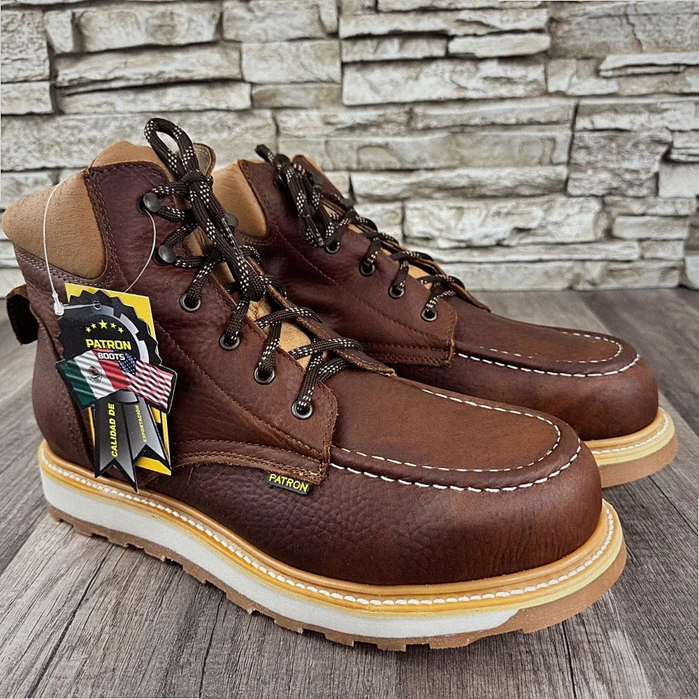 MENS ANKLE W/ SUPPORT BOOT LACE UP SPEED HOOKS MOC TOE RUBBER OUTSOLE SIZE 11.5