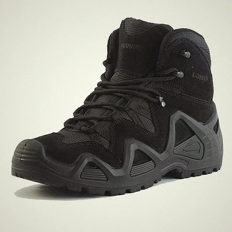 Mens Climbing Boots Outdoor Hiking Ankle Boot Lace Up Flats Male Casual Footwear