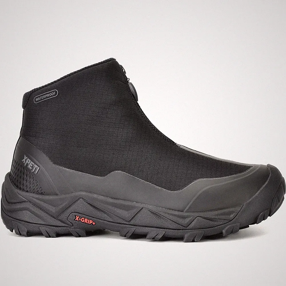 Mens Hiking Boots Waterproof Slip on Hikers for Men Outdoor Winter Camping Sh...