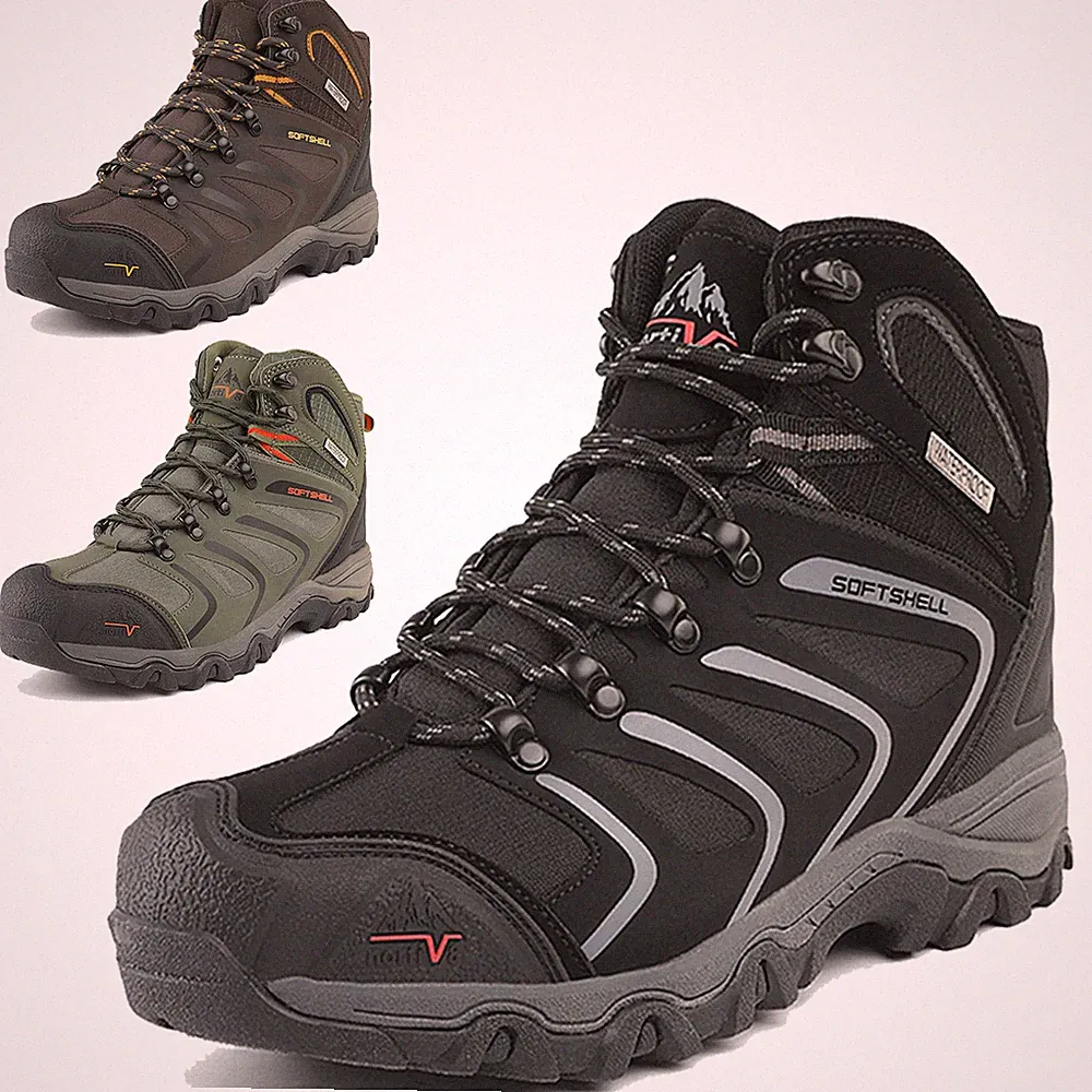 Mens Hiking Boots WIDE SIZE Outdoor Waterproof Non-slip Trekking Trails Boots