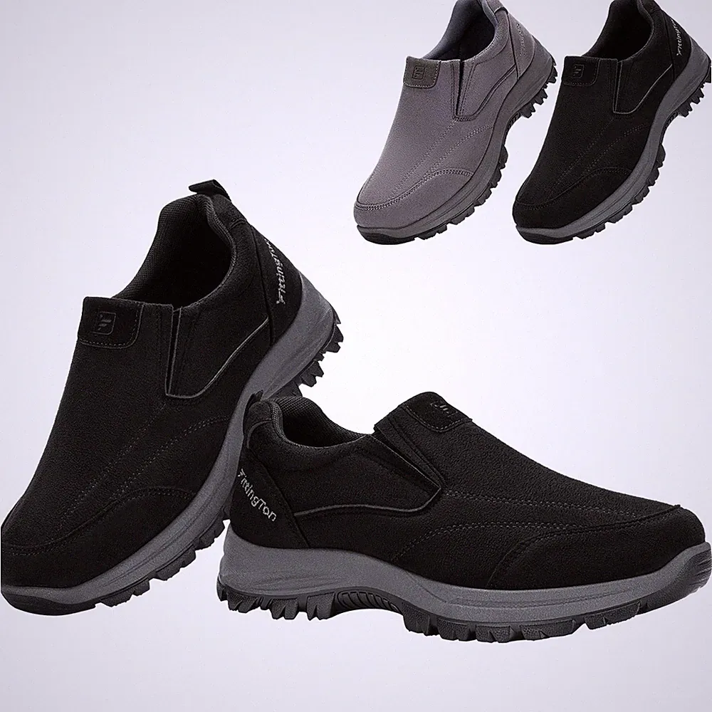 Mens Hiking Shoes Slip on Walking Shoes Loafer Outdoor Trekking Trails Sneakers