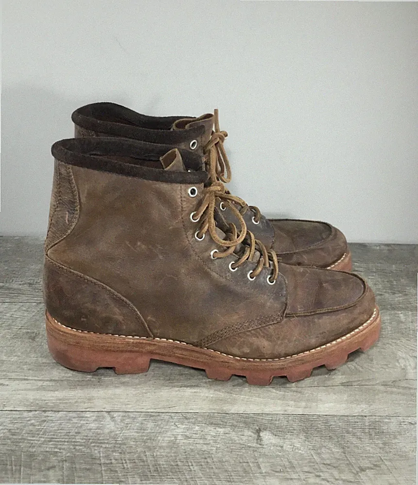 Mens J.D. Fisk Work Combat Leather Hiking Backpacking Distressed Boots 11