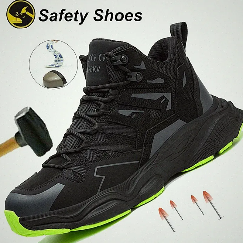 Mens Lightweight Sneakers Indestructible Shoes Steel Toe Work Boots Safety Shoes