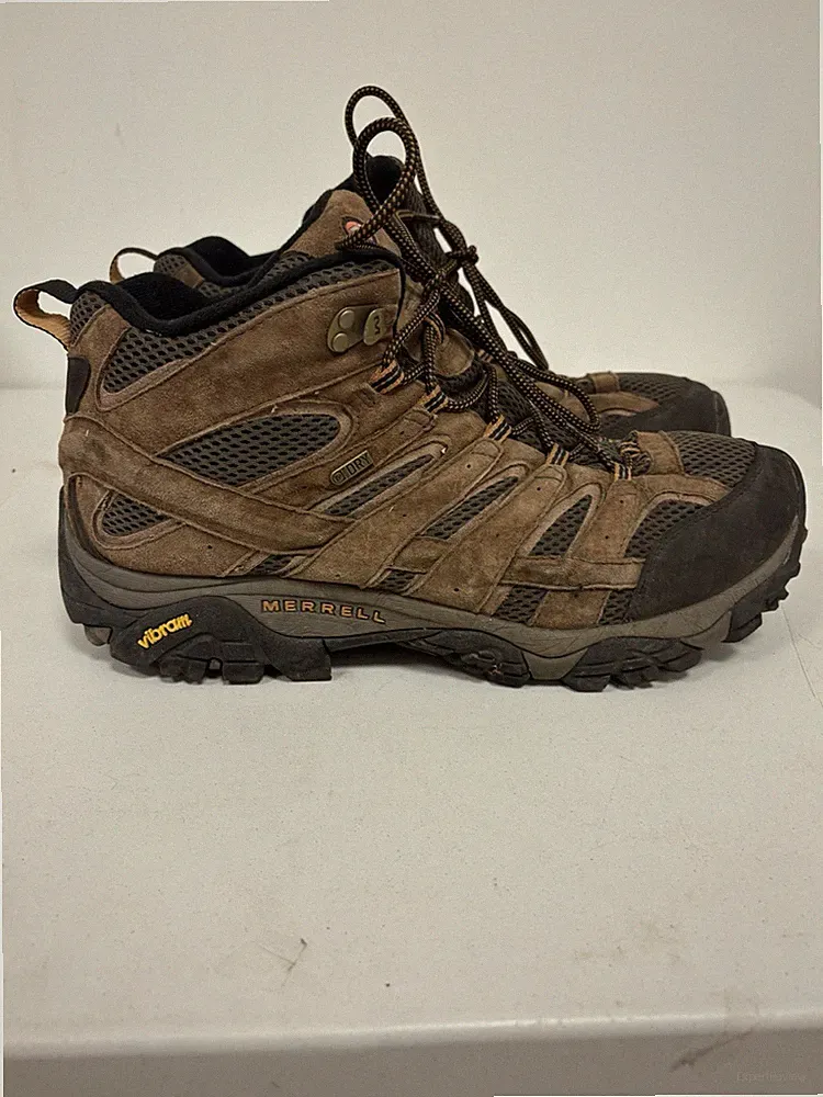 MENS MOAB 2 MID WATERPROOF HIKING WIDE WIDTH SHOES EARTH BROWN J06051 SIZE 114.5