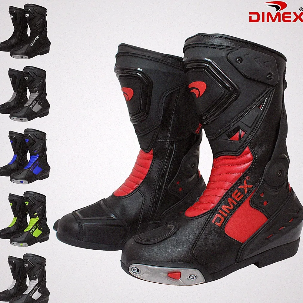 Mens Motorcycle Long Boots Water Resistant Leather Motorbike Armoured UK Size