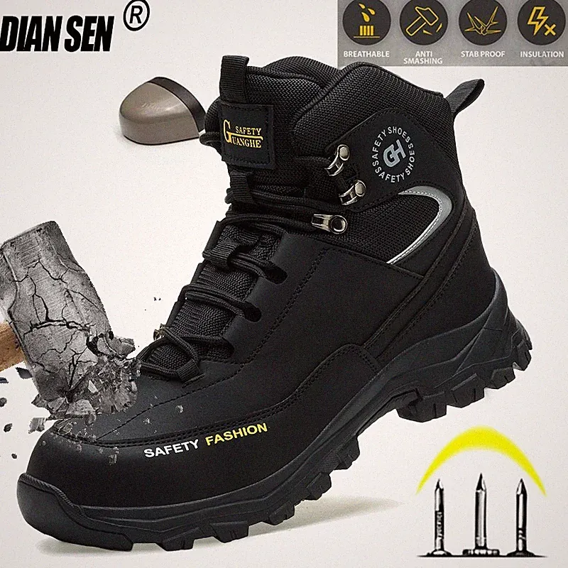 Mens Safety Shoes Indestructible Steel Toe Sneakers Work Boots Hiking Waterproof