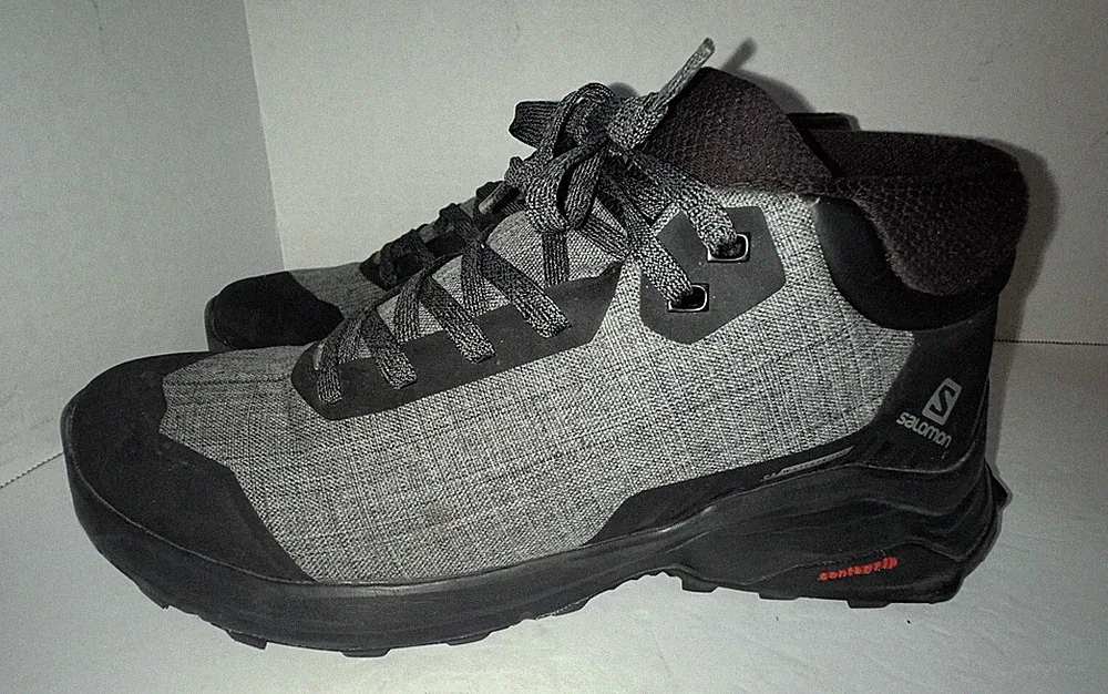 Mens Salomon x Reveal Size 9 Chukka Athletic Hiking Shoes Black Gray