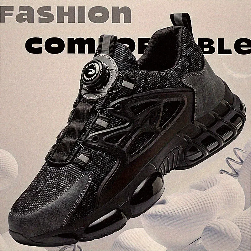 Mens Sneakers Work shoes Safety Bulletproof Boots Shoes Steel Toe Lightweight