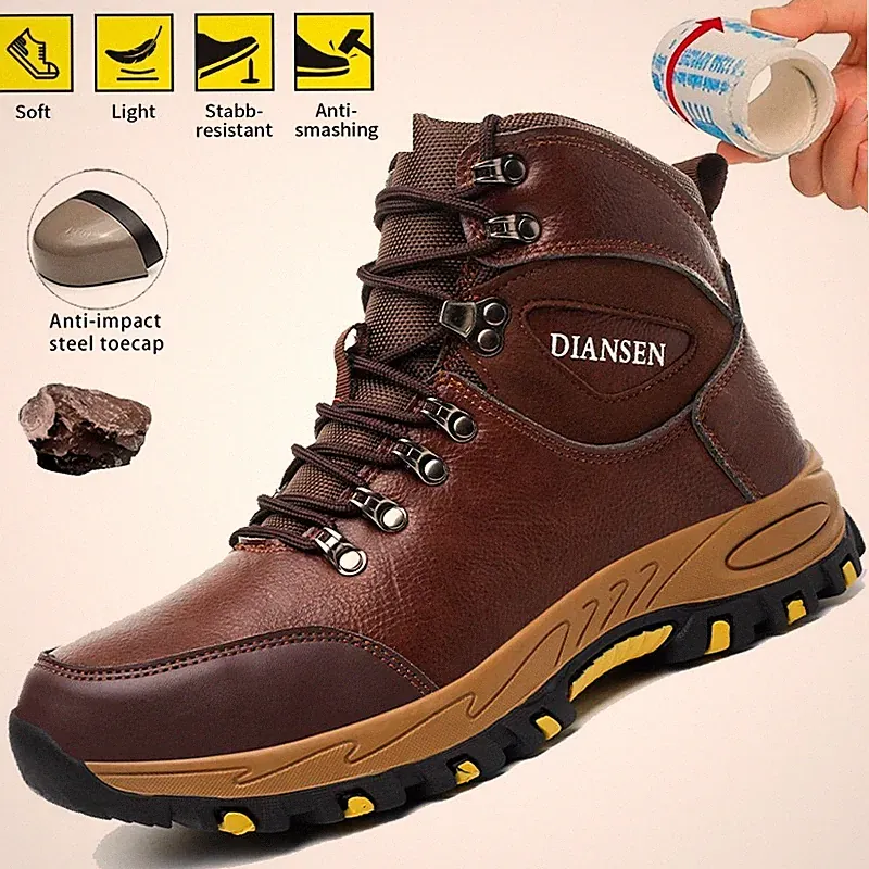 Mens Steel Toe Safety Boots Puncture Proof Work Boots for Outdoor Enthusiasts us