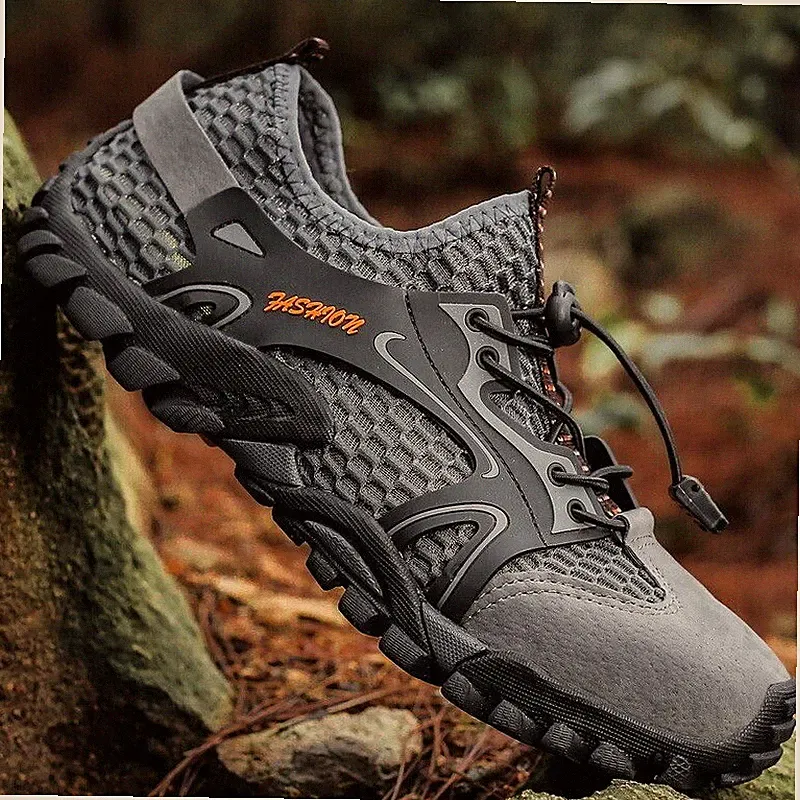 Mens Waterproof Quick Dry Athletic Non-slip Hiking Sports Shoes Outdoor Sneakers