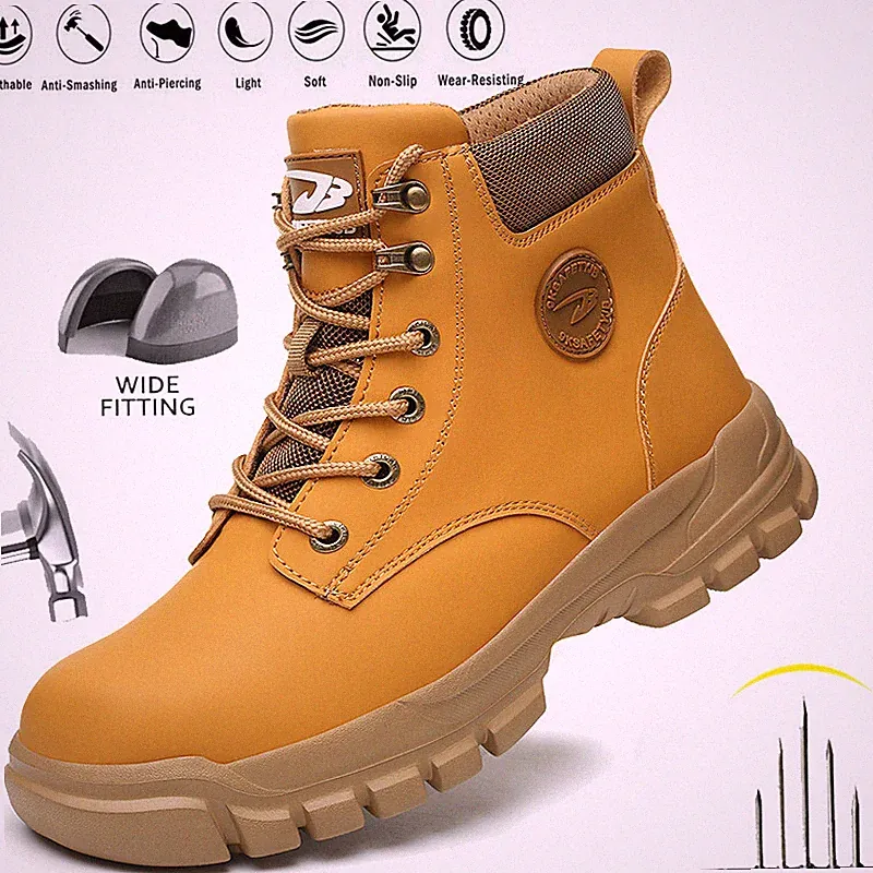 Mens Work Boots Steel Toe Safety Shoes Waterproof Indestructible Sneakers size