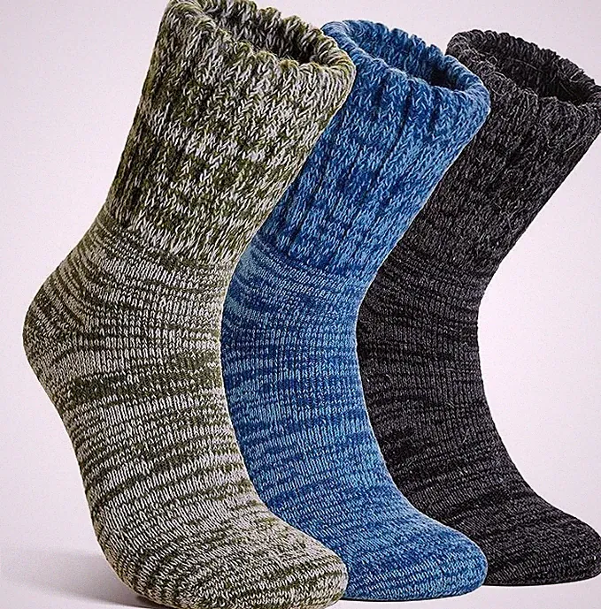 Merino Wool Boot Socks Thermal Winter Ski Thick Warm Hiking Men Women 3 Pairs