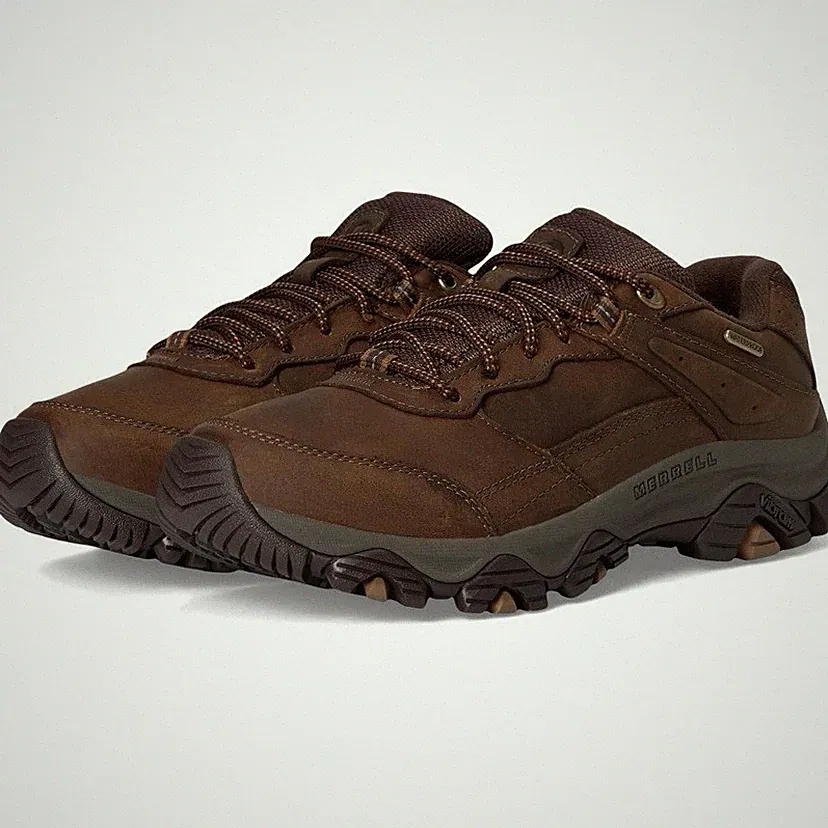 Merrel Moab Adventure 3 Waterproof Hiking Shoes Earth Brown Leather Mens