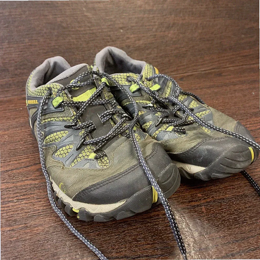 Merrell All Out Blaze Men's Hiking Shoes Size 10.5 Moss Grey Vibram Uni-Fly