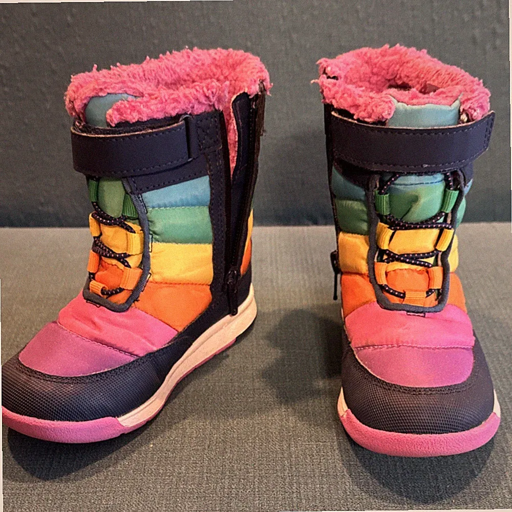 Merrell Alpine Puffer Jr Kids Snow Boots Waterproof Insulated Faux Fur US 9M
