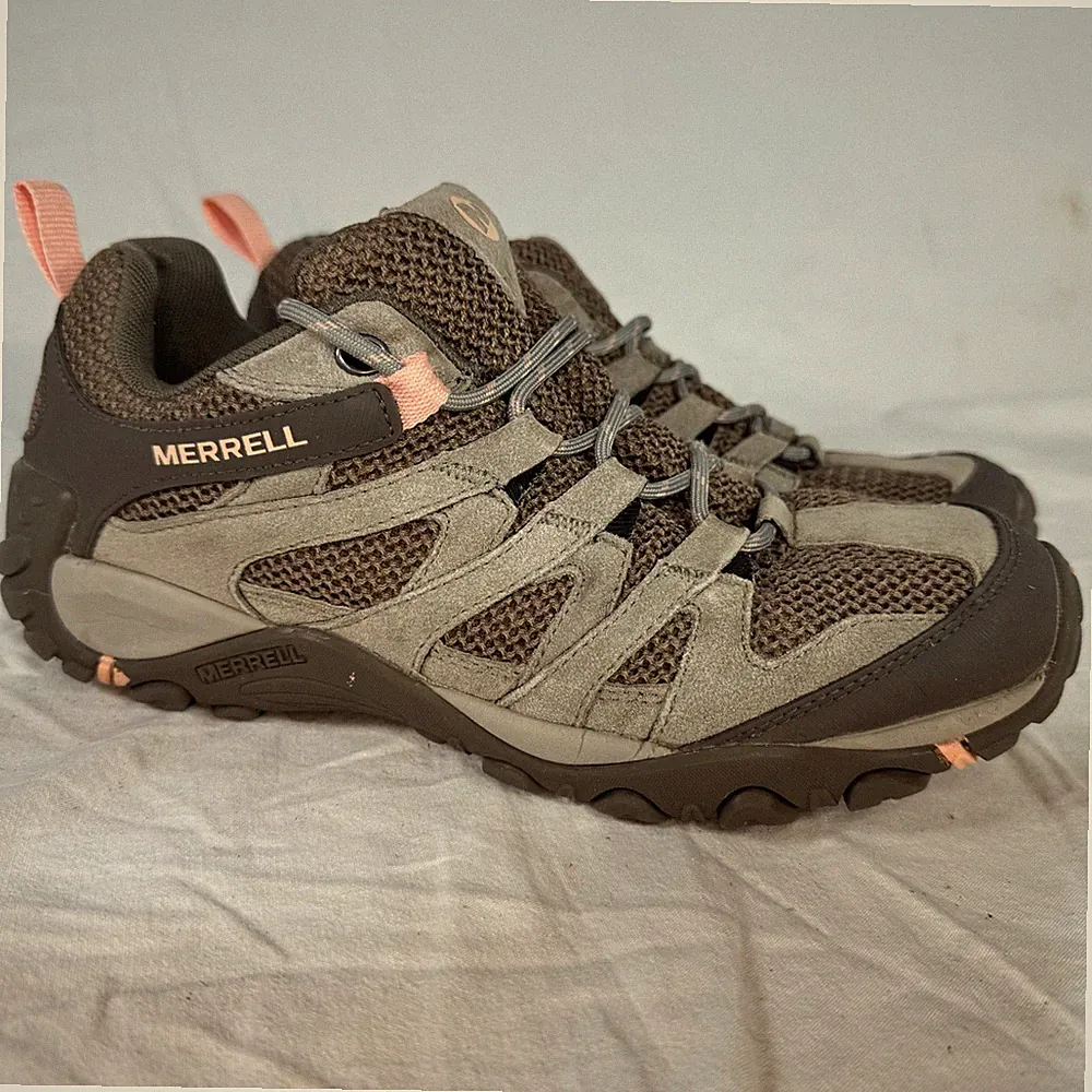 Merrell Alverstone Women's Hiking Shoes Size 10 J033034 Gray / Pink ~ NO INSOLES