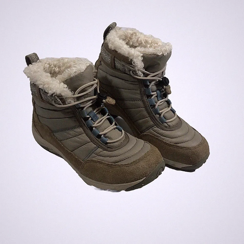Merrell Approach Sport Women Size 9 Mid Polar WP Hiking Boots Faux Fur Slip On