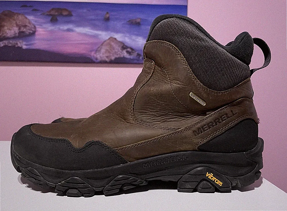 Merrell Boots Mens 12 Brown Coldpack 3 Thermo Tall Zip Waterproof Hiking Earth