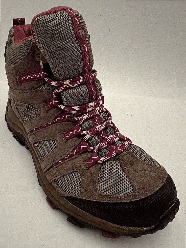 Merrell Boulder Blushing Women's Boots 8.5 Brown Waterproof Mid Hiking Boots