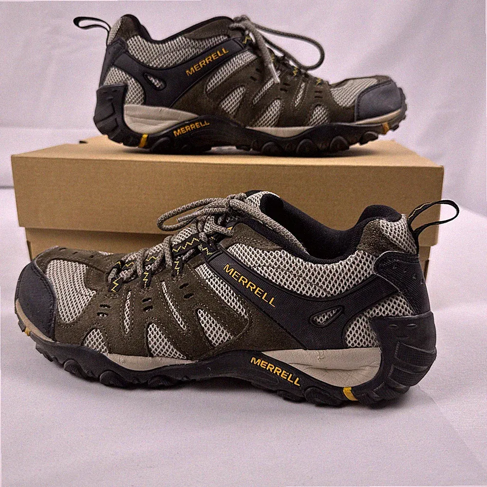 Merrell Boulder Boots Old Gold Men's 9.5 Accentor Low Air Cushion Hiking