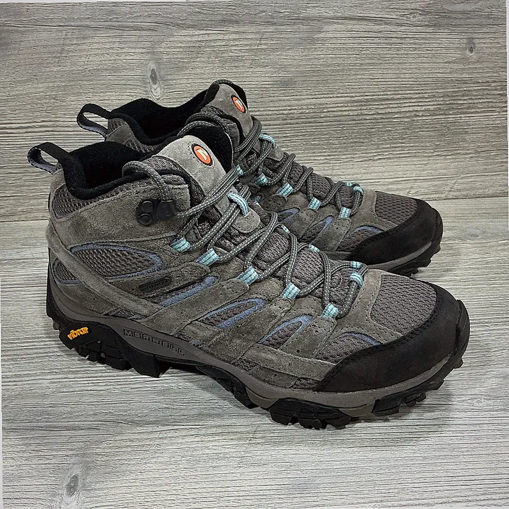Merrell Granite Hiking Boots Womens Size 10 Gray Ankle Suede Vibram J06054