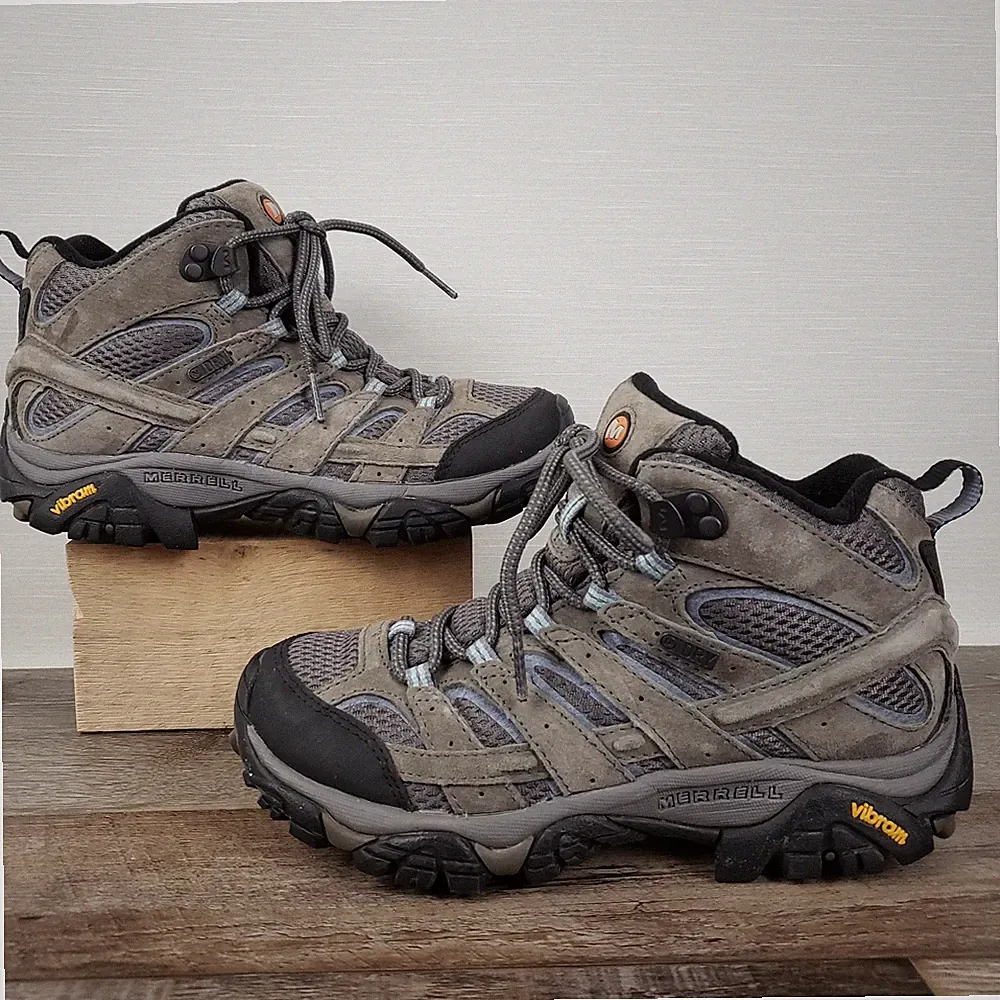 Merrell Hiking Boots Women 5 Performance Footwear Shoes Gray Vibram