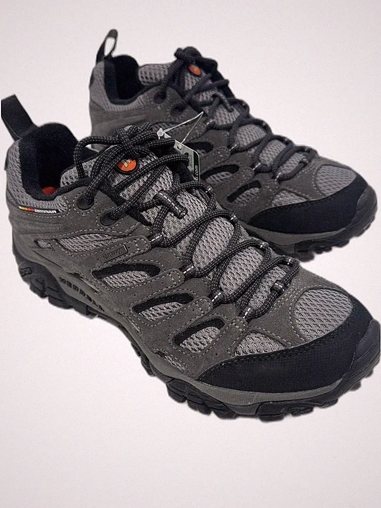 Merrell Men's Grey Trail Hiking Shoes - Durable Outdoor Sneakers Mens 7.5