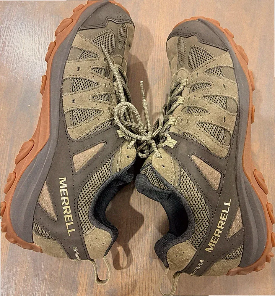 Merrell Men's Hiking Shoes J50411 Brown Olive Black US Size 10.5 Medium