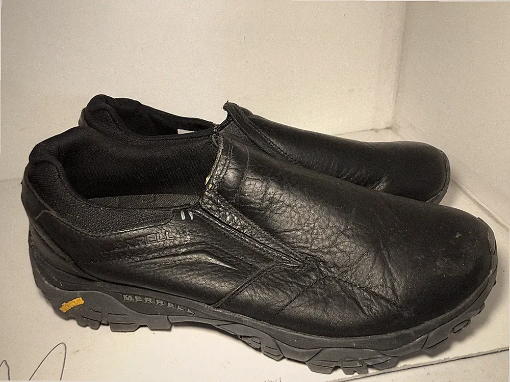 Merrell Mens J97367 MOC Moab Adventures Slip On Hiking Trail Shoes Black 15