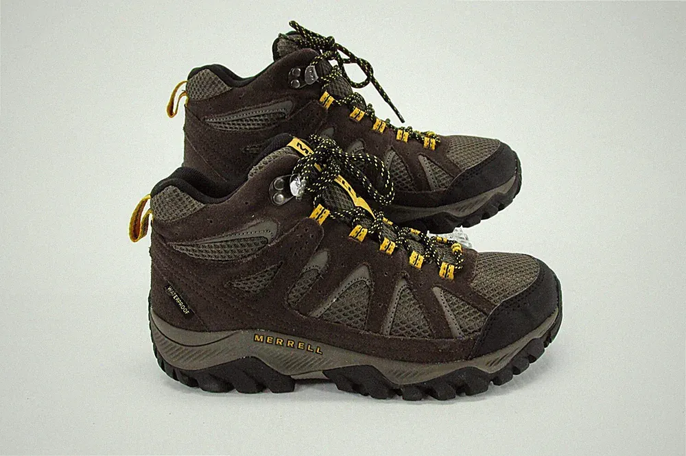 Merrell Mens Oakcreek Mid Waterproof Boots Wide Width Hiking Trail Shoes NWOB vq