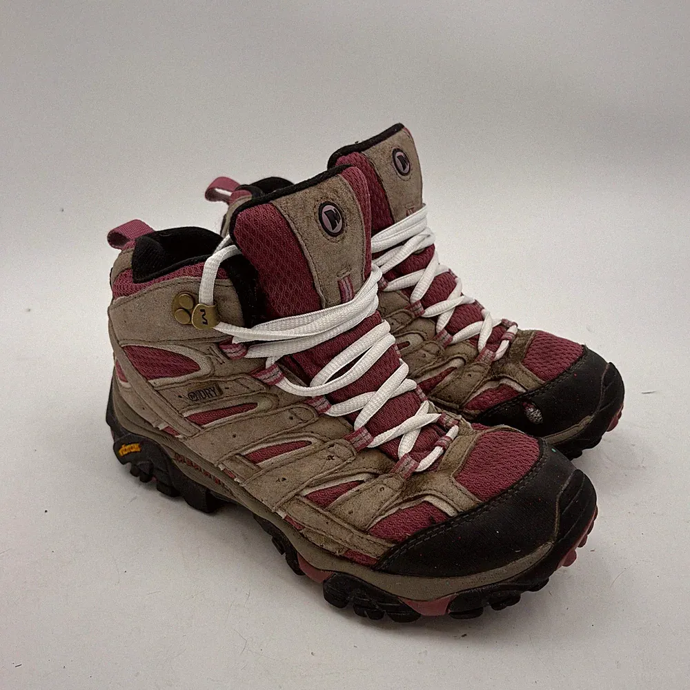 Merrell Moab 2 Mid Waterproof Hiking Boots Women's Size 7.5 Trail Shoes