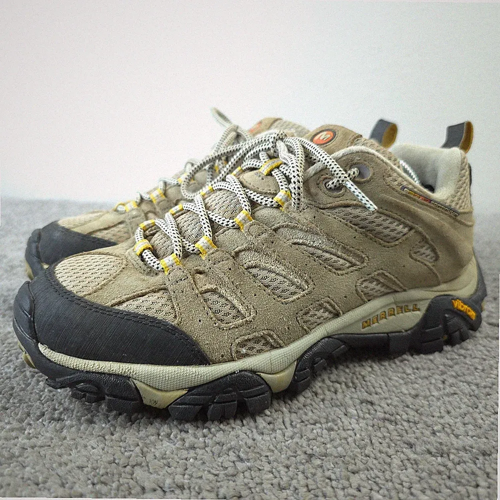 Merrell Moab 2 Ventilator Womens 7.5 Hiking Shoes Vibram Sneakers Beige Brown
