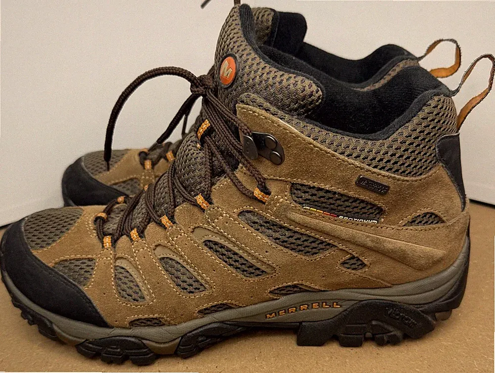 Merrell Moab 3 Mid Hiking Boot New Earth Leather Mesh Outdoor Shoes Mens 9.5US