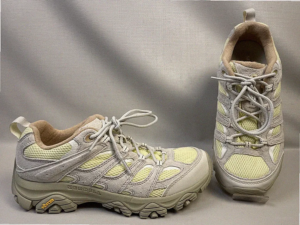 MERRELL MOAB-3 Sz 9.5 J038804 Hiking / Trail Shoes Beige & Yellow EUC