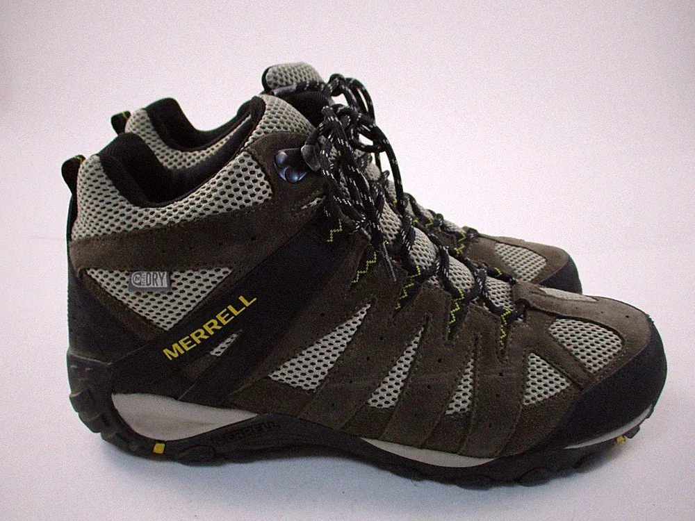 Merrell Moab Boots Mens 13 Brown Suede Mesh Mid Hiking Trail Shoes J50829