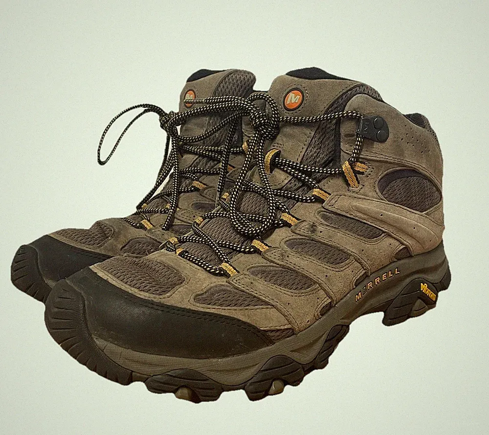 Merrell Moab Hiking Boots Men’s 13 Walnut Vibrant Sole Trail Shoes