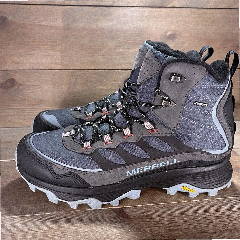 merrell moab speed thermo mens size 12 shoes blue insulated hiking boots