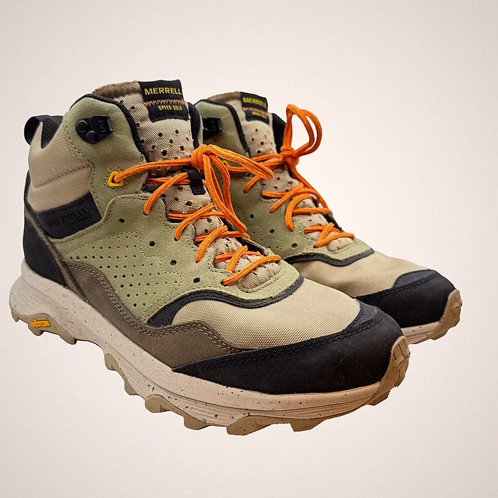 Merrell NEW Speed Solo Mid Clay/Olive Waterproof Hiking Boots J004535 Mens 10.5